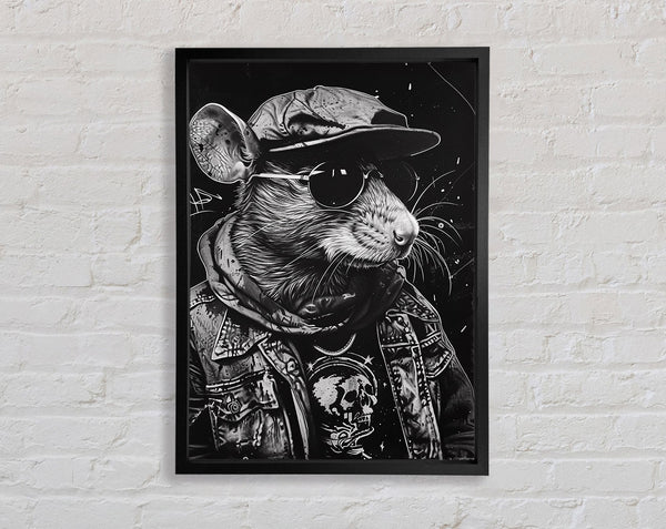 Be Cool Do Crime Rat Framed Print