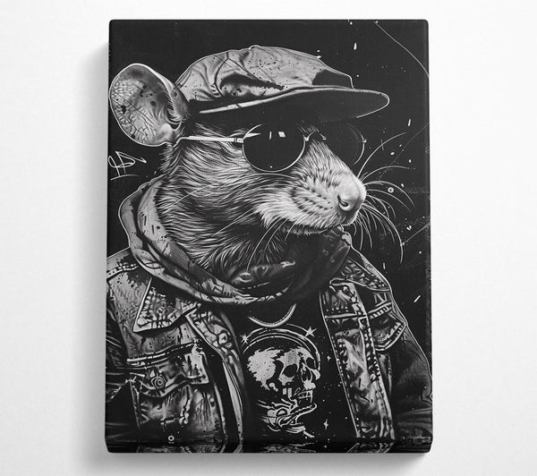  A Canvas Print of Be Cool Do Crime Rat Canvas Wall Art