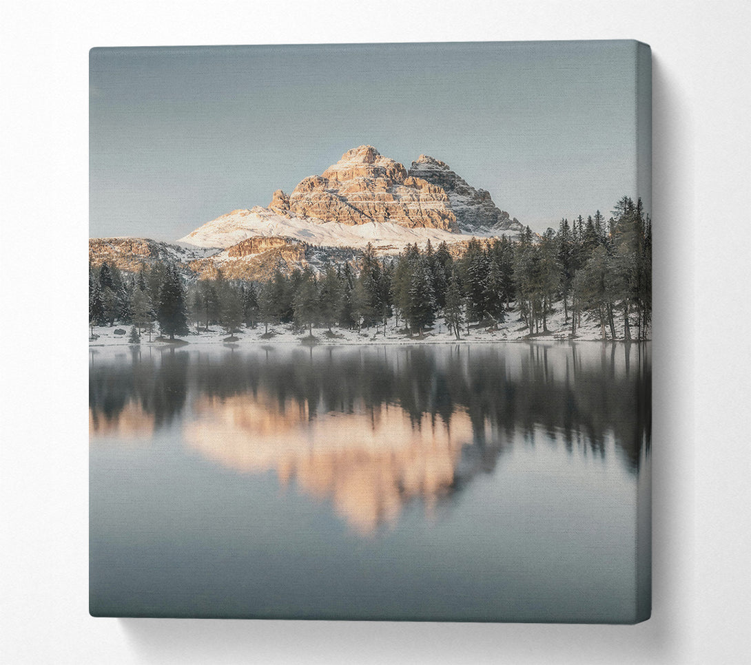  A Canvas Print of Pale Reflection In The Pines Canvas Wall Art