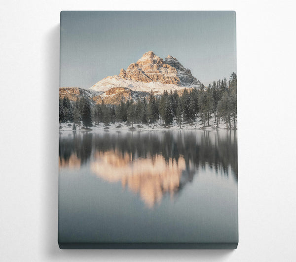  A Canvas Print of Pale Reflection In The Pines Canvas Wall Art
