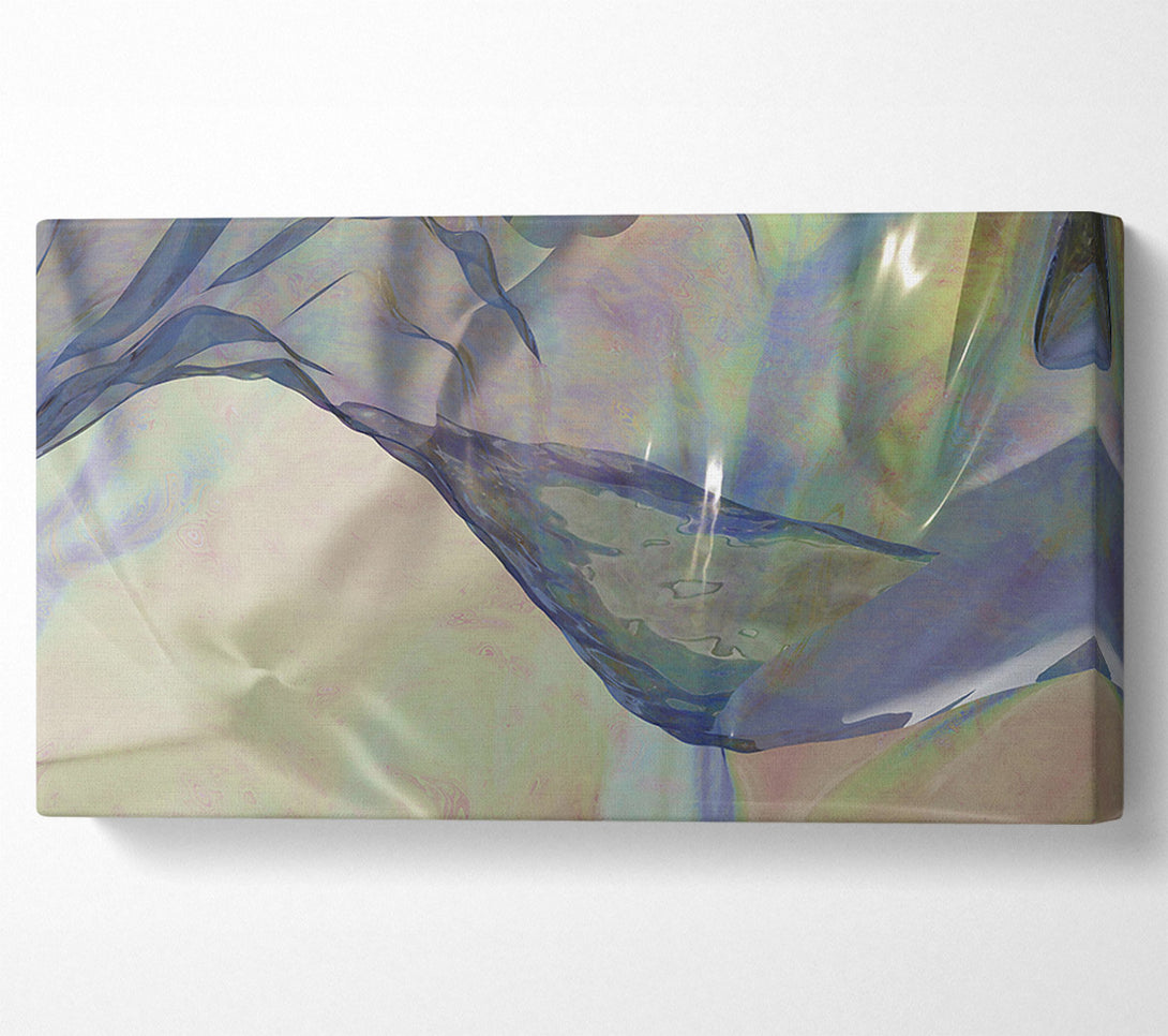  A Canvas Print of Blue Shimmering Folds Canvas Print