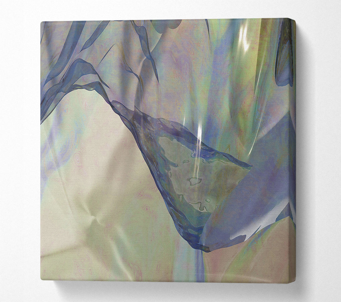  A Canvas Print of Blue Shimmering Folds Canvas Print