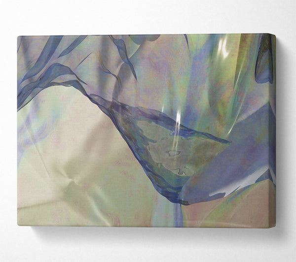  A Canvas Print of Blue Shimmering Folds Canvas Print