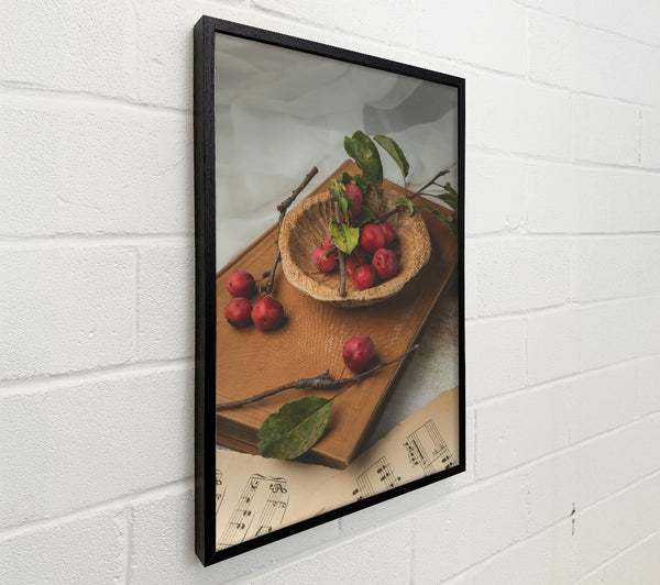 Crimson Apples On Wood