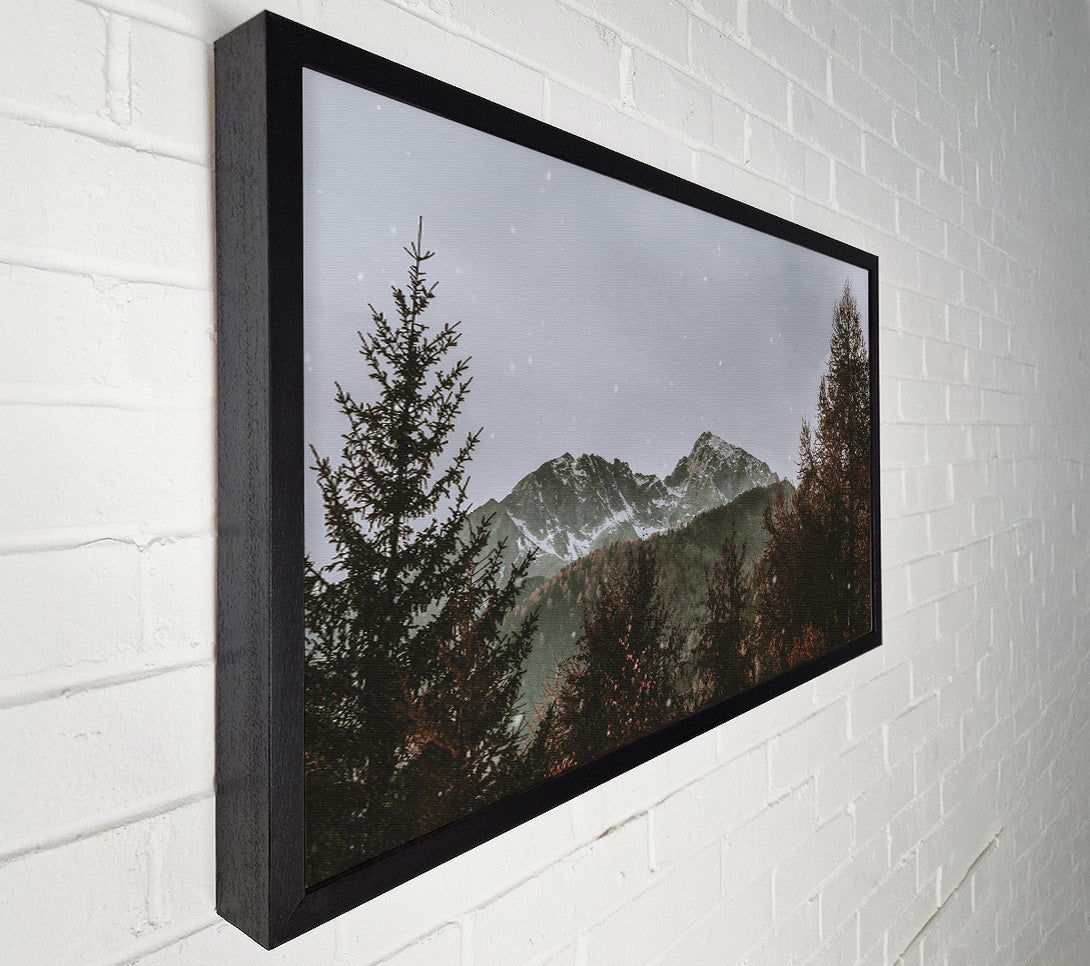  A Canvas Print of Grey Snow Peak Canvas Print
