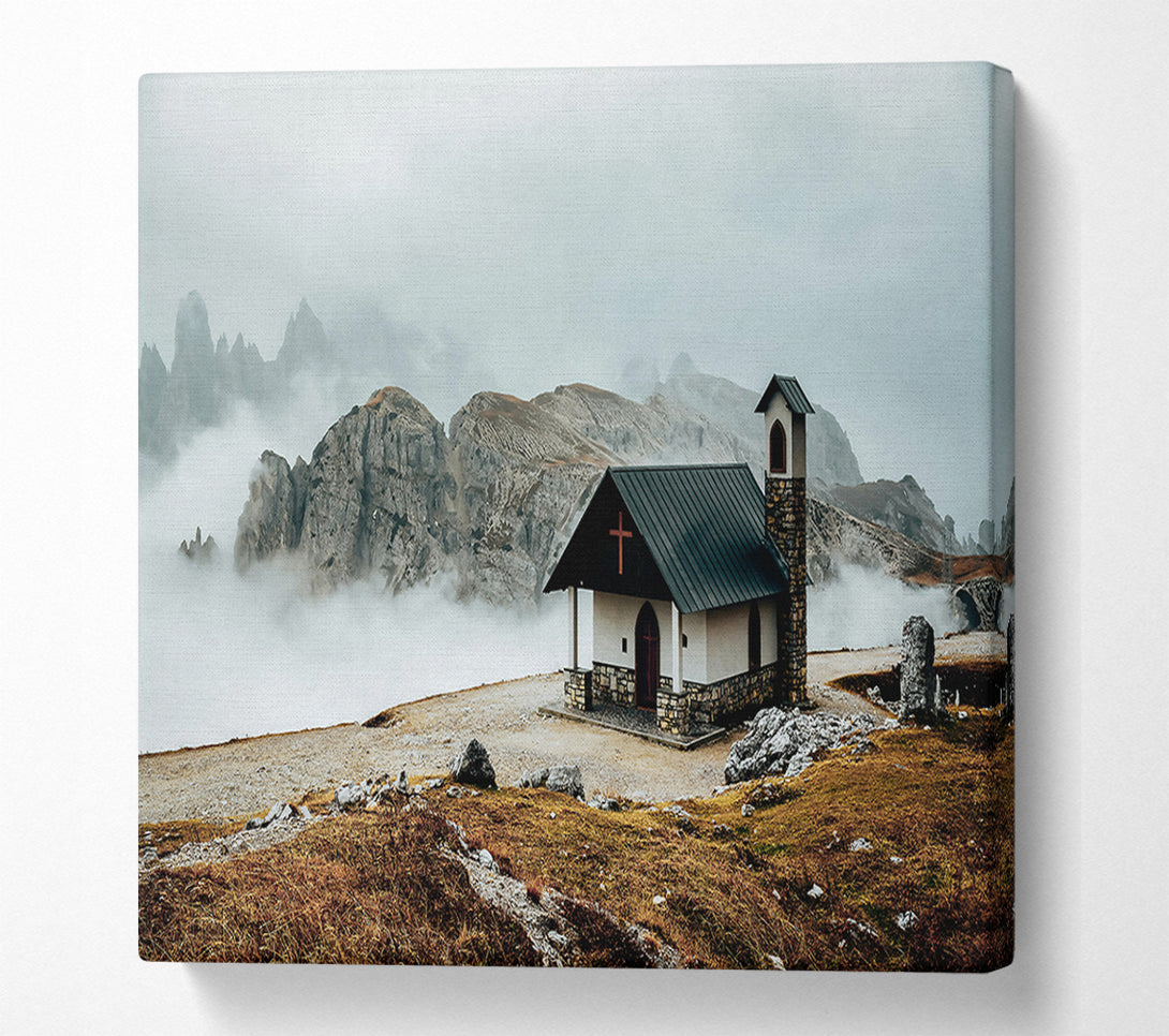  A Canvas Print of Gray Stone Chapel Canvas Wall Art