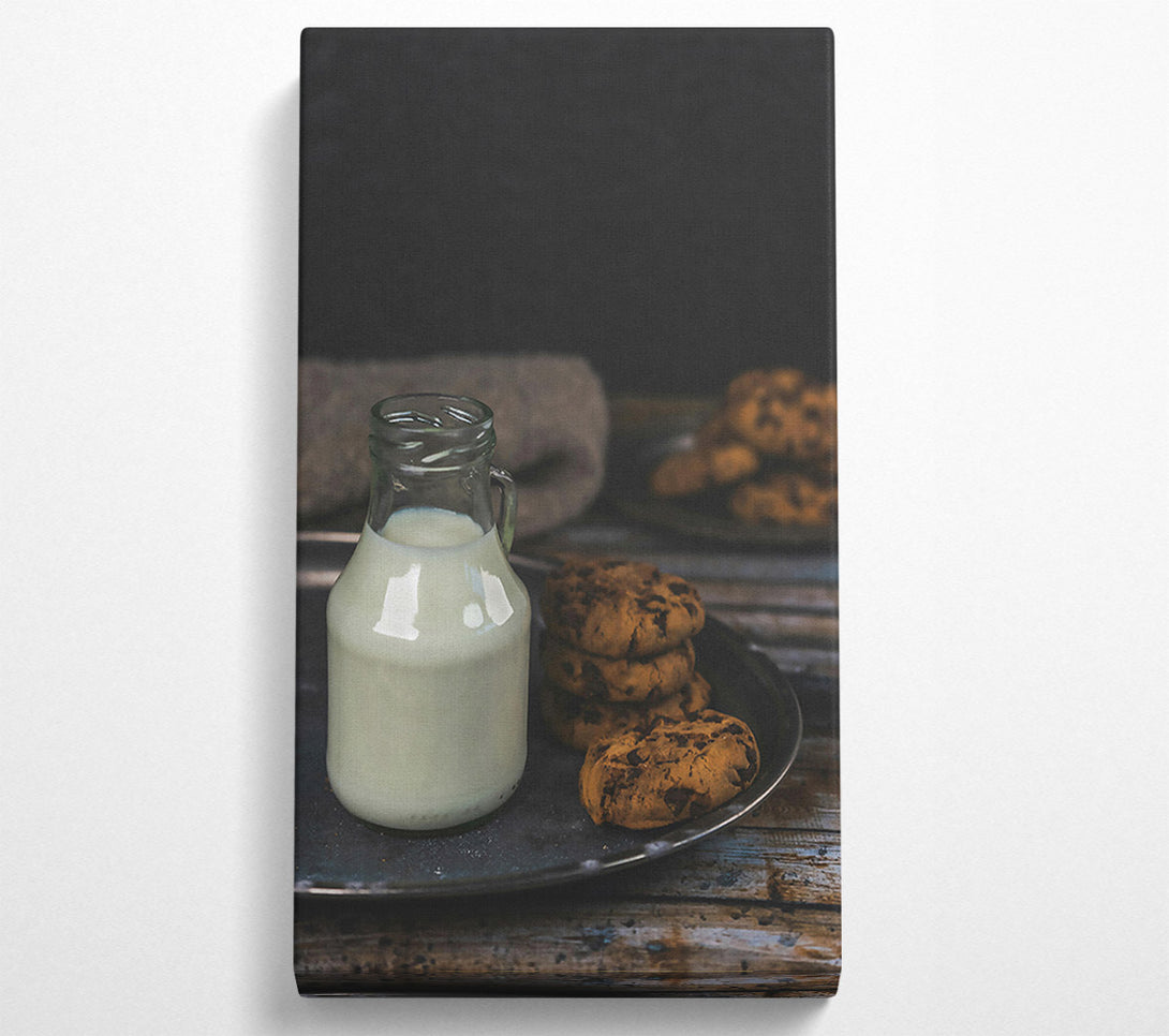  A Canvas Print of White Milk And Cookies Canvas Art