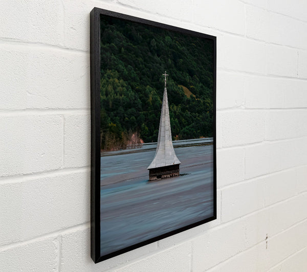 Blue Steeple Reflection