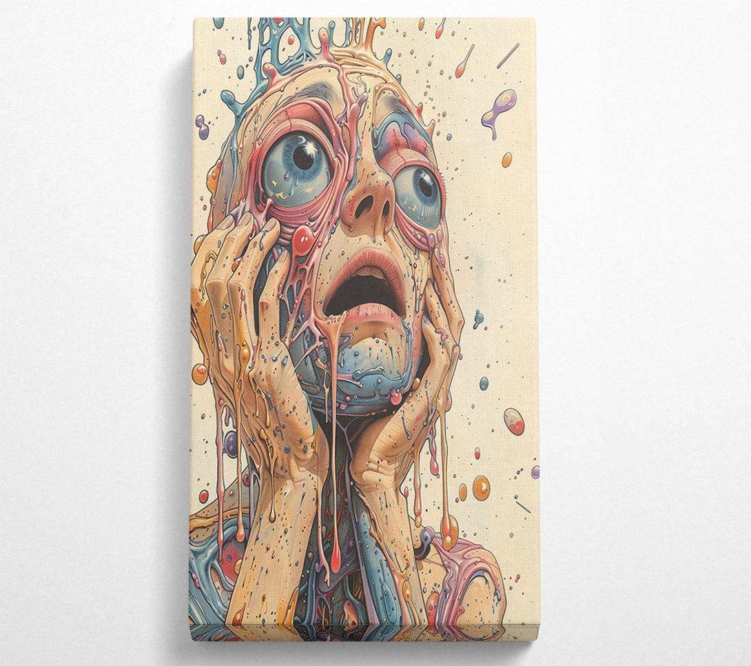  A Canvas Print of Blue Melted Scream Canvas Wall Art