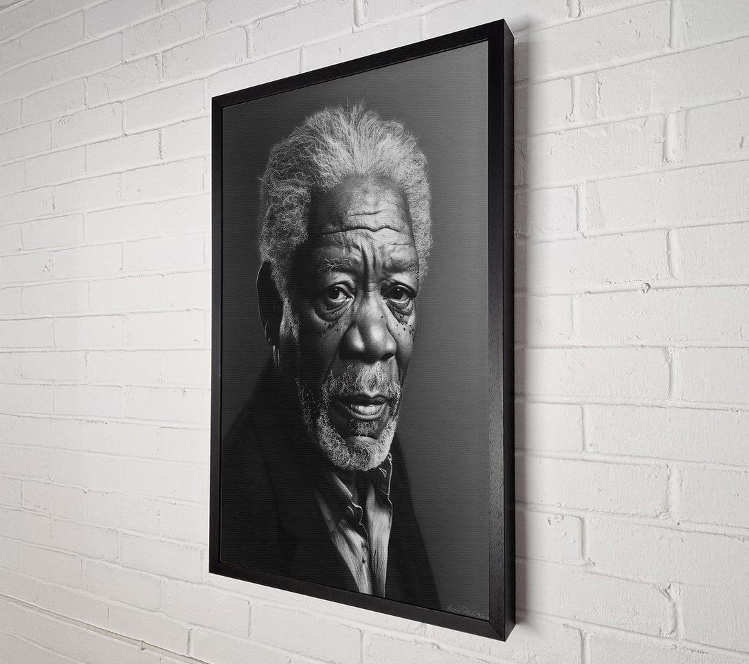  A Canvas Print of Silver And Black Portrait. Canvas Print