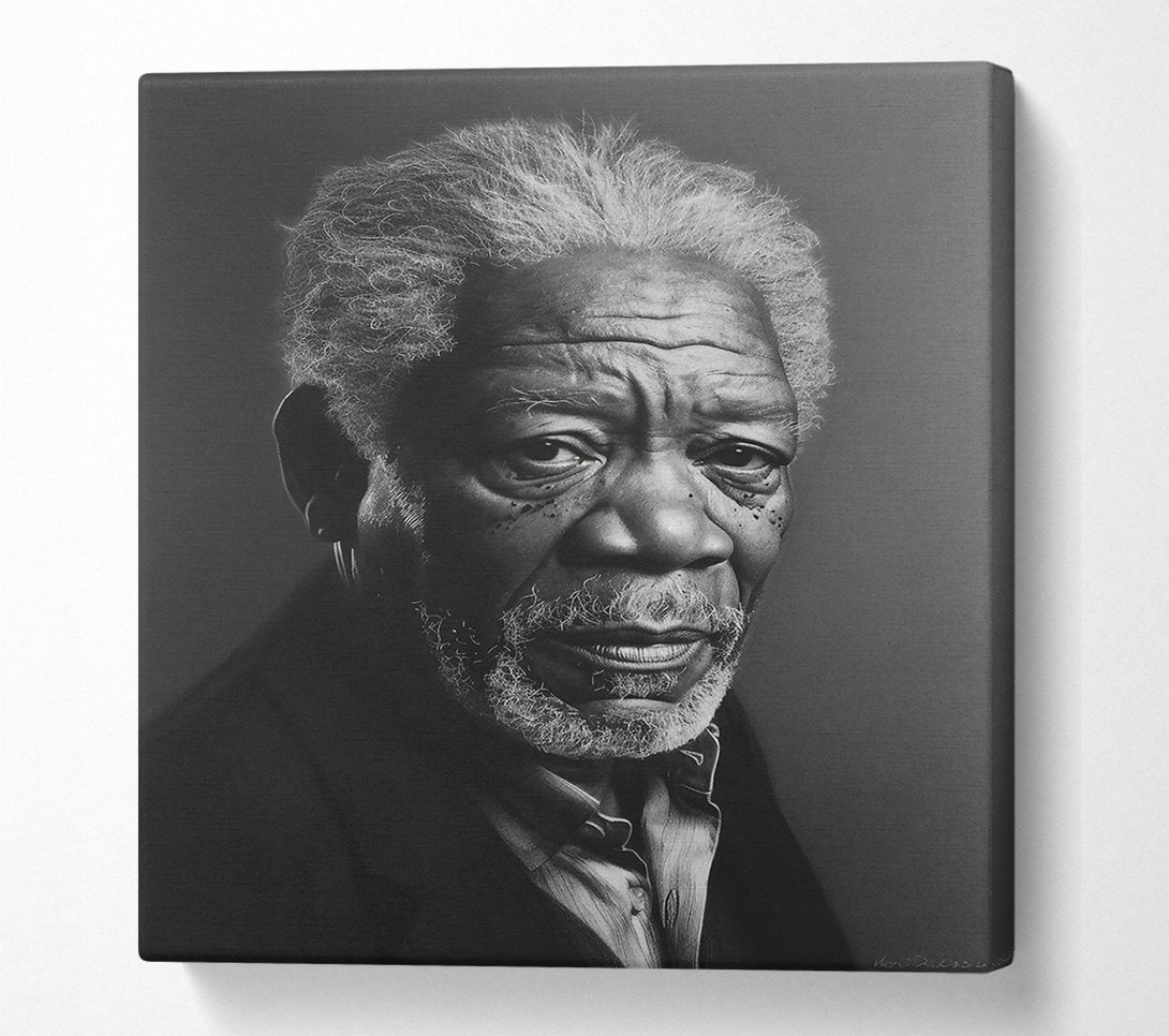  A Canvas Print of Silver And Black Portrait. Canvas Print