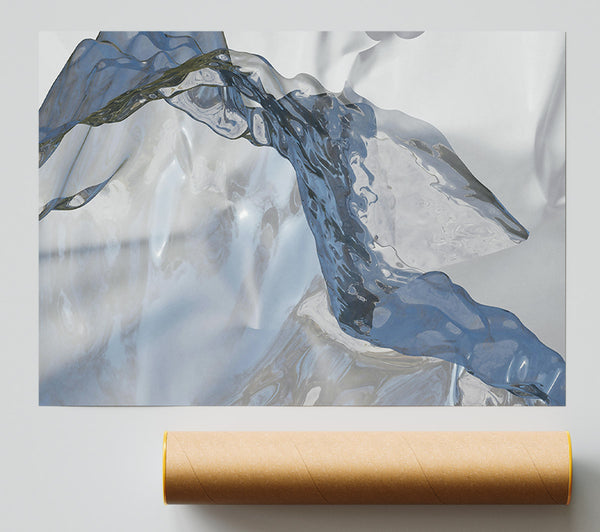 Blue Liquid Forms Print
