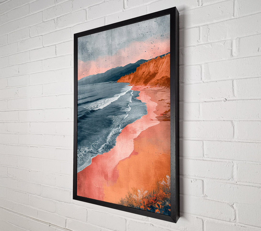  A Canvas Print of Beach Cliffs Canvas Print