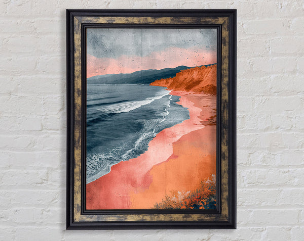 Beach Cliffs Framed Print