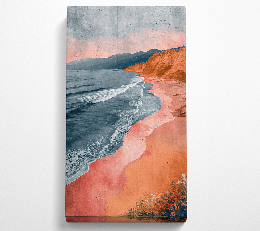  A Canvas Print of Beach Cliffs Canvas Print