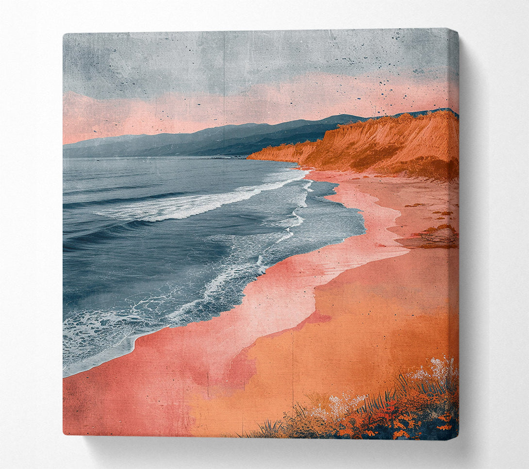  A Canvas Print of Beach Cliffs Canvas Print
