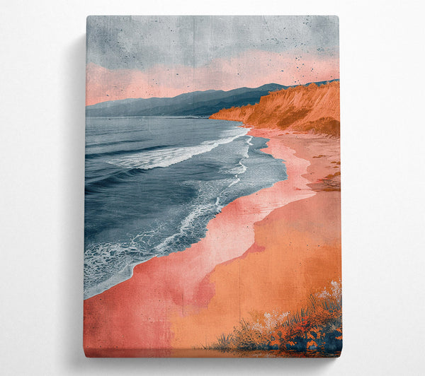  A Canvas Print of Beach Cliffs Canvas Print