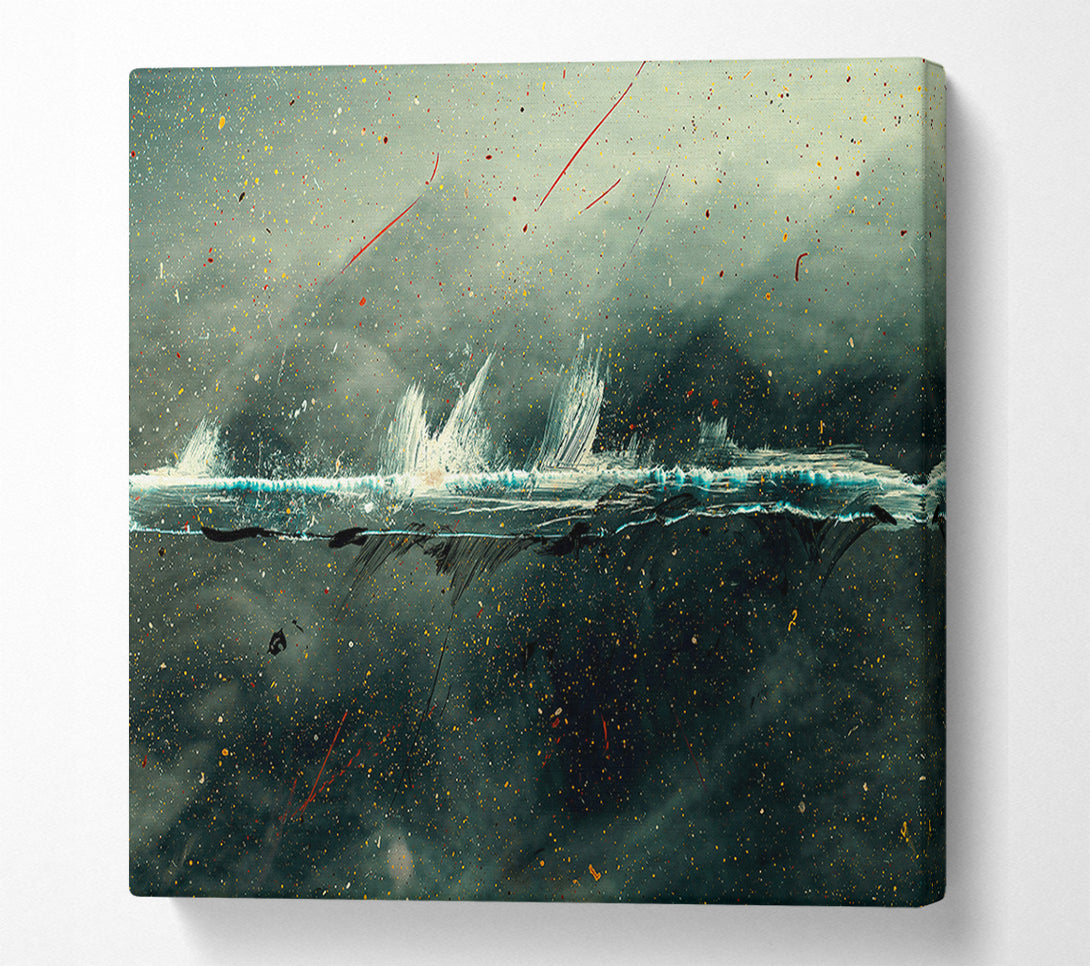  A Canvas Print of Seafoam Stormy Night Canvas Print