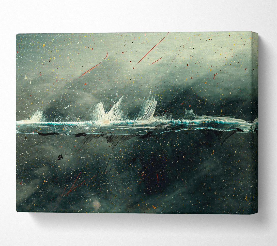  A Canvas Print of Seafoam Stormy Night Canvas Print