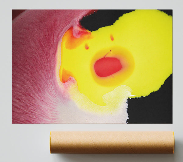 Yellow Abstract Form Poster