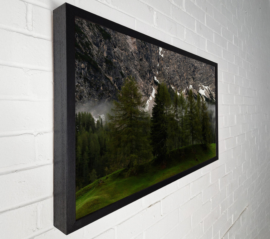  A Canvas Print of Green Foggy Mountainside Canvas Wall Art