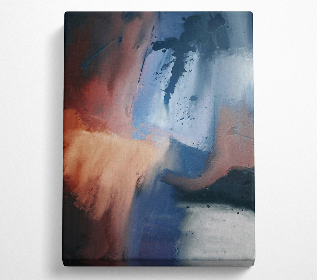  A Canvas Print of Blue Abstract Swirl Canvas Wall Art