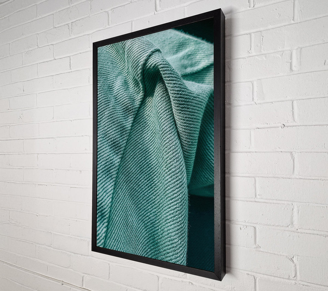  A Canvas Print of Teal Fabric Texture Canvas Wall Art