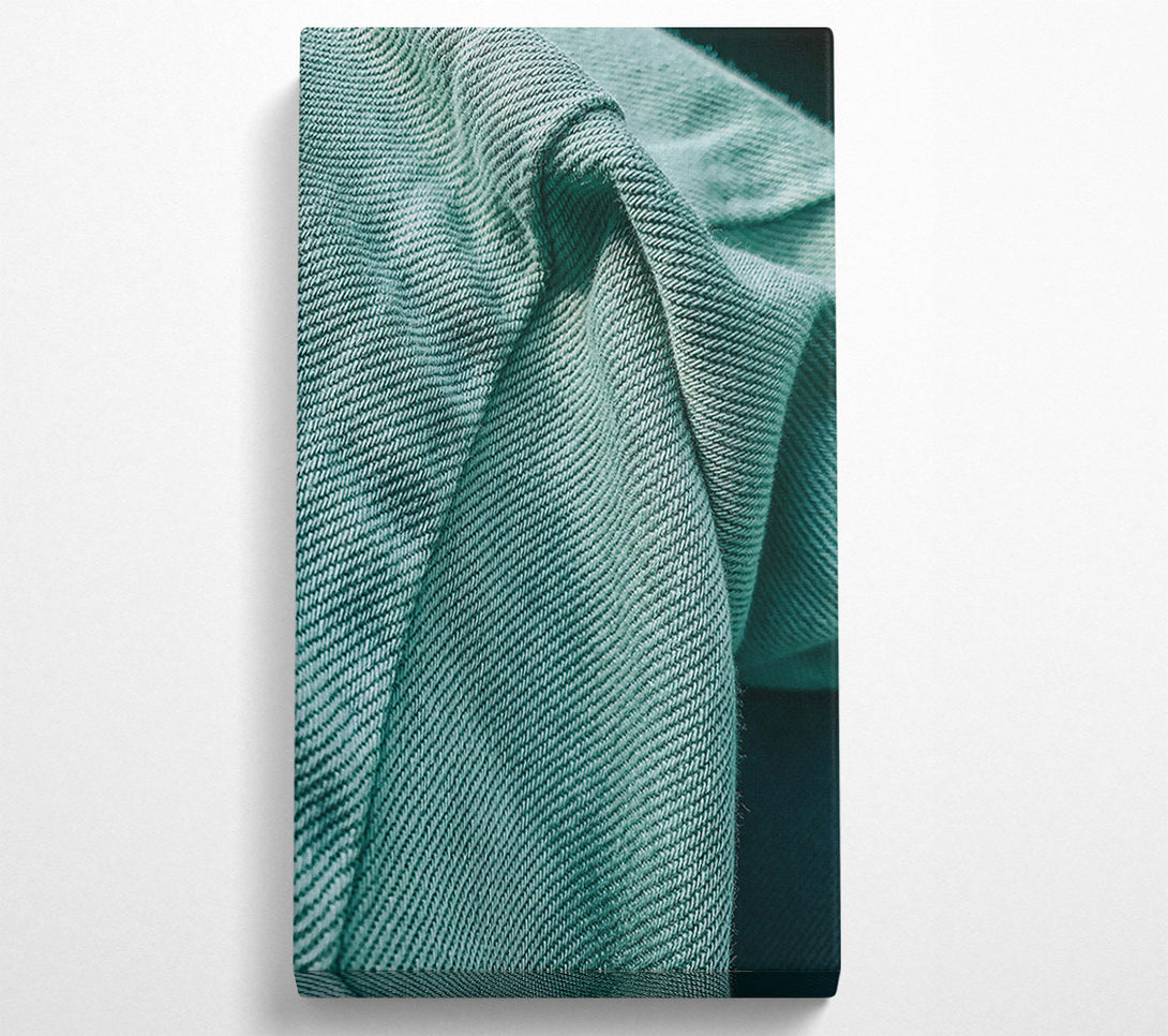  A Canvas Print of Teal Fabric Texture Canvas Wall Art