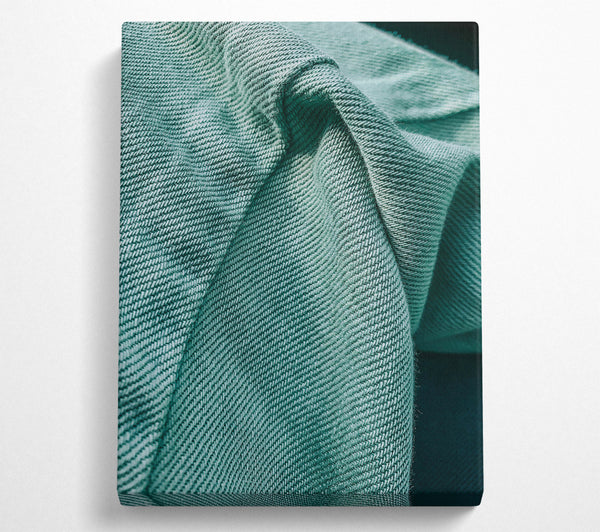  A Canvas Print of Teal Fabric Texture Canvas Wall Art