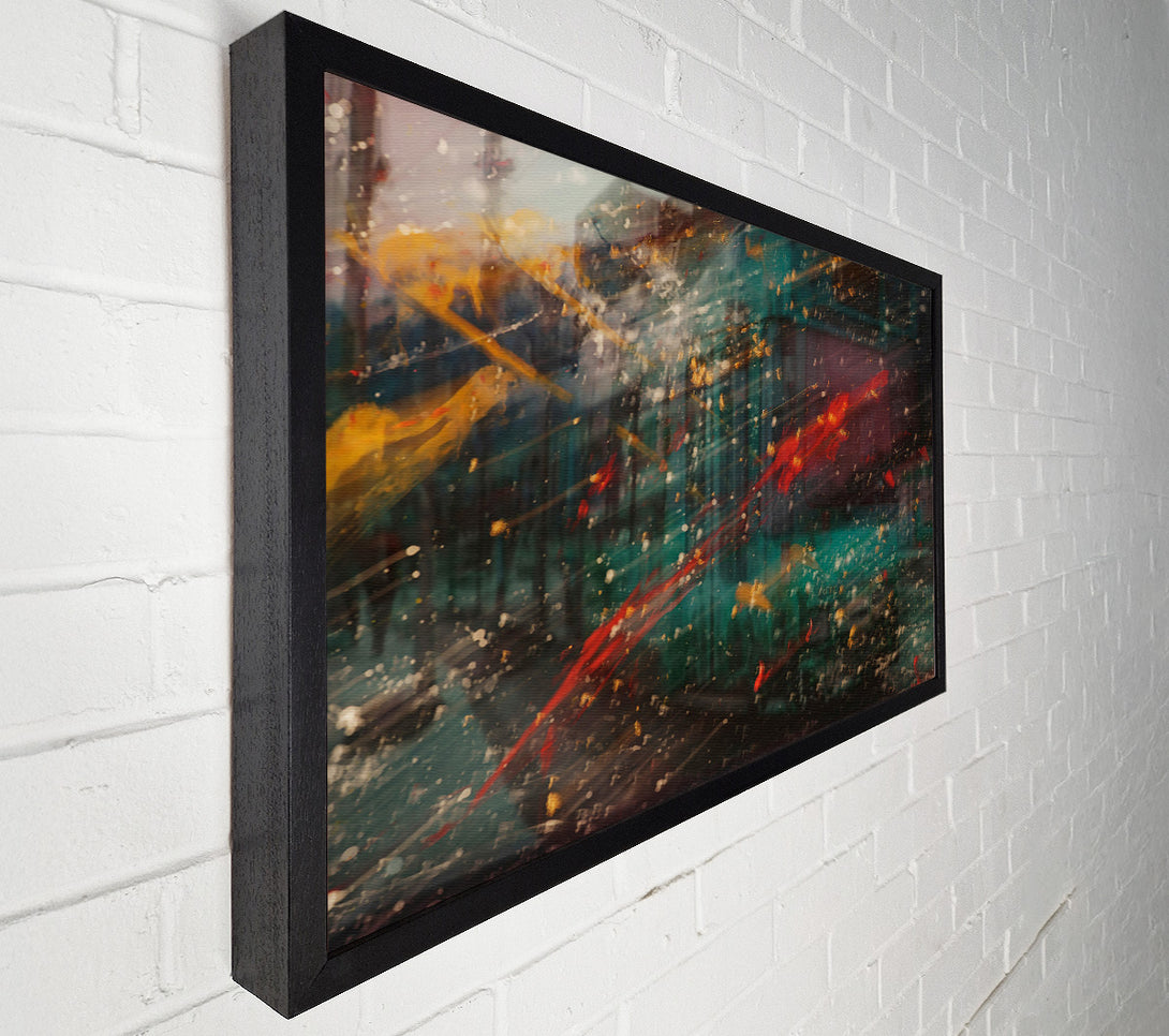  A Canvas Print of Emerald Swirls And Streaks Canvas Art
