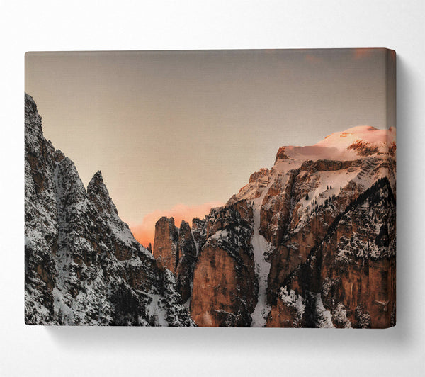  A Canvas Print of Rose-Tinted Peaks Canvas Art