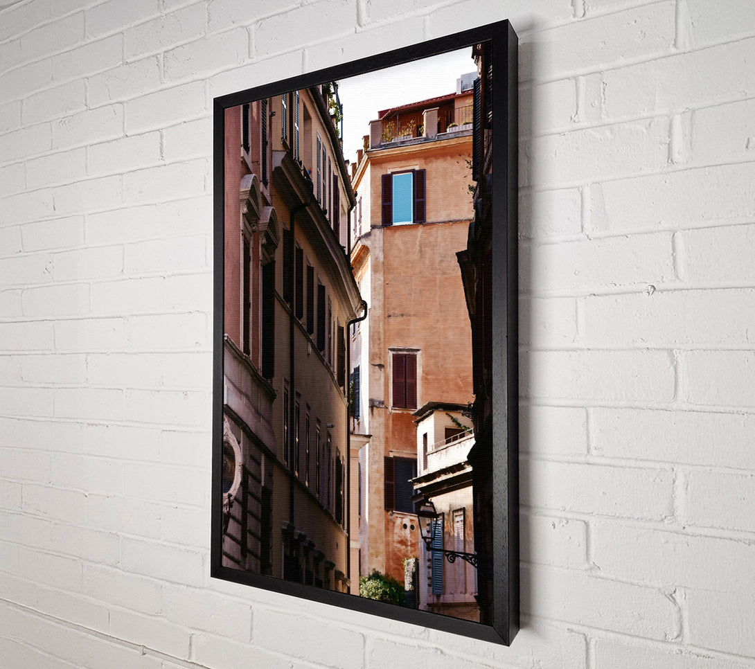  A Canvas Print of Peach Italian Alleyway Canvas Print