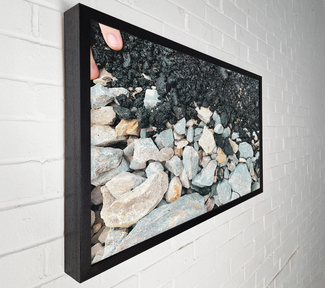  A Canvas Print of Grey Gravel Underlayment Canvas Art