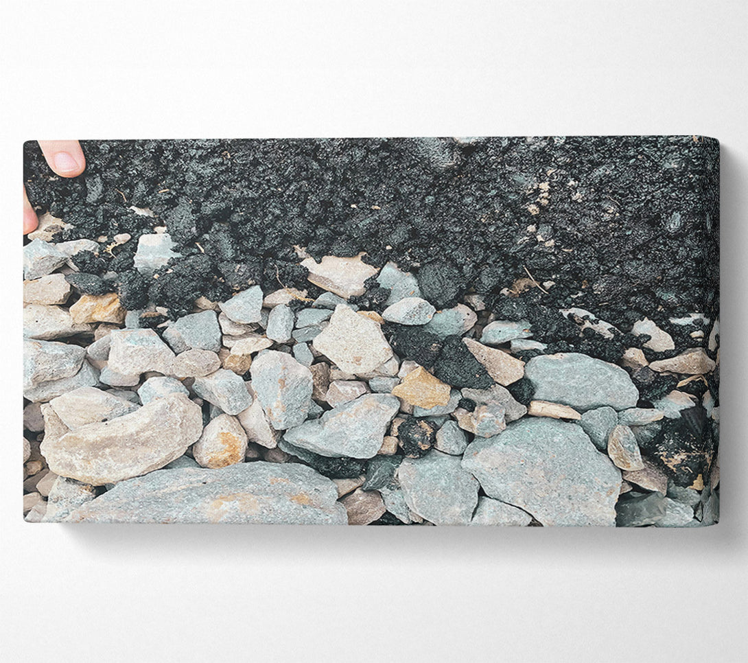  A Canvas Print of Grey Gravel Underlayment Canvas Art