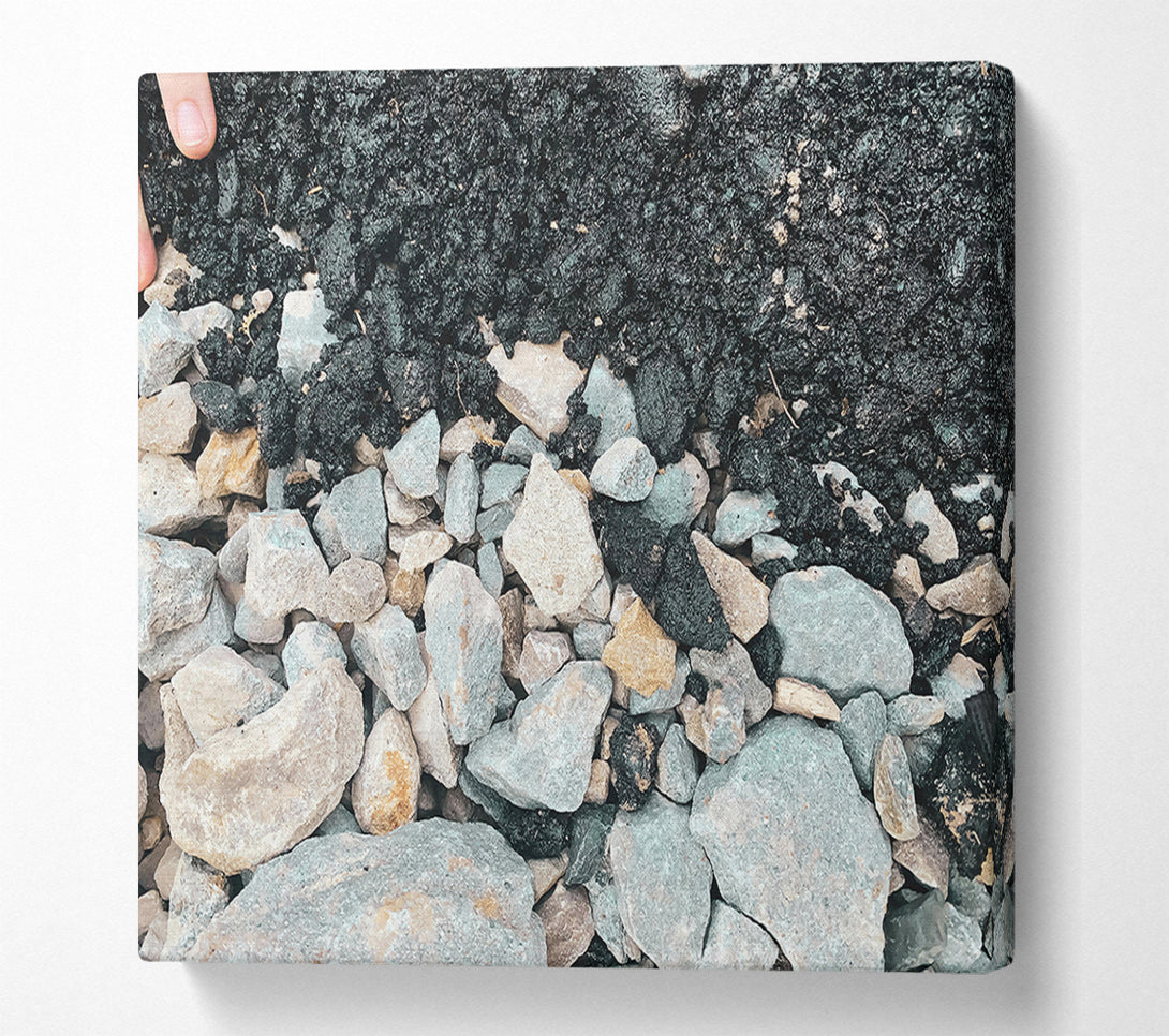  A Canvas Print of Grey Gravel Underlayment Canvas Art