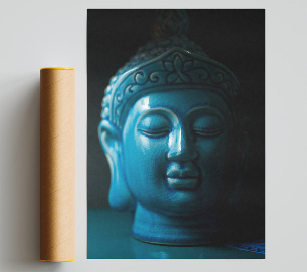 Serene Blue Buddha Print
