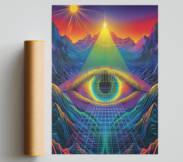 Yellow Eye Of Vision Giclee Print