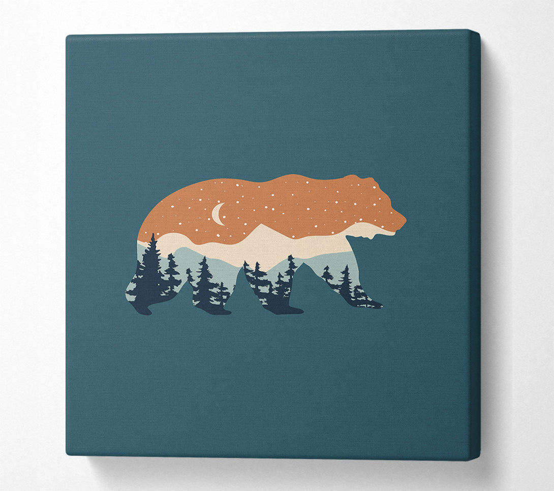 A Canvas Print of Bear Forest Canvas Art