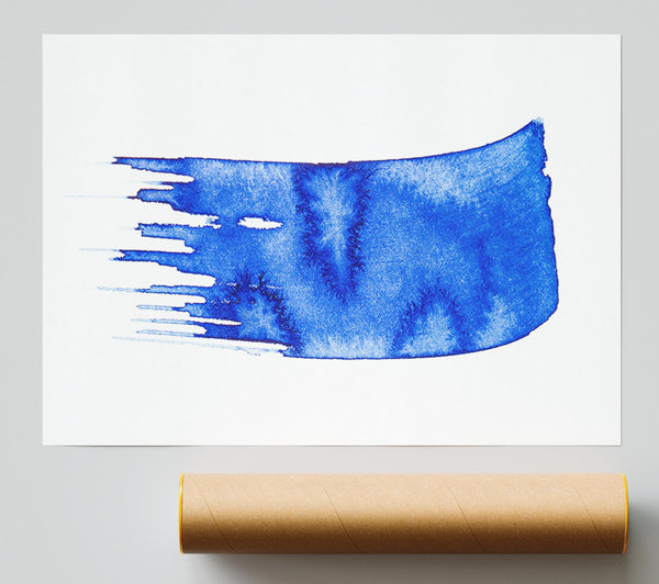 Indigo Ink Wash Print