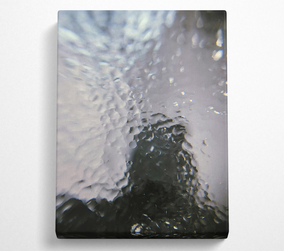  A Canvas Print of Silver Rain Drops Canvas Print