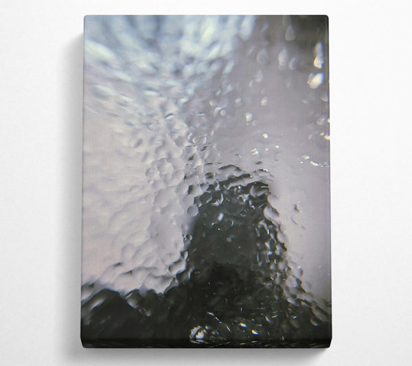  A Canvas Print of Silver Rain Drops Canvas Print