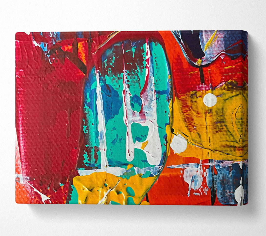 A Canvas Print of Red Abstract Expressionism Canvas Print