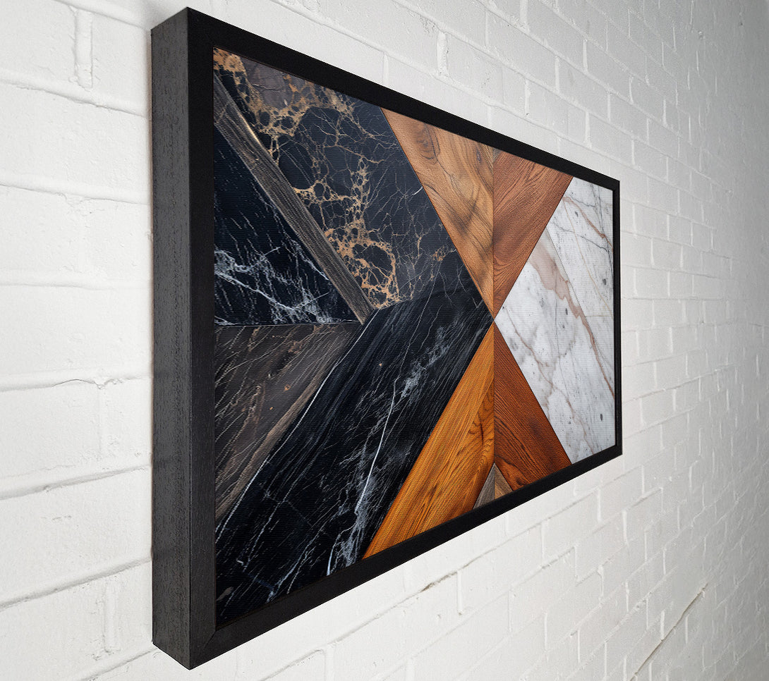  A Canvas Print of Black And Brown Mosaic Canvas Art