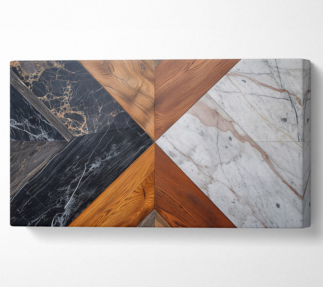  A Canvas Print of Black And Brown Mosaic Canvas Art