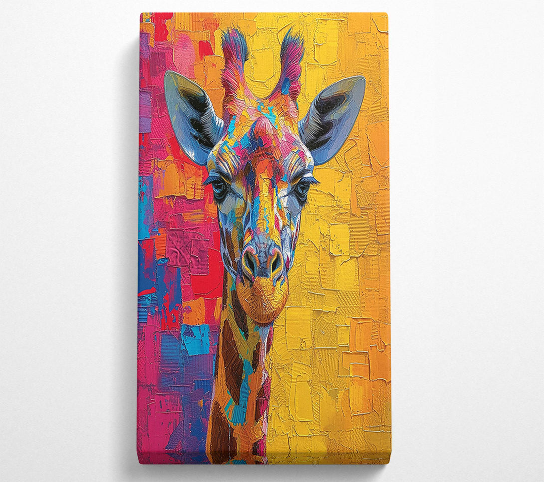  A Canvas Print of Beautiful Colourful Giraffe Canvas Print