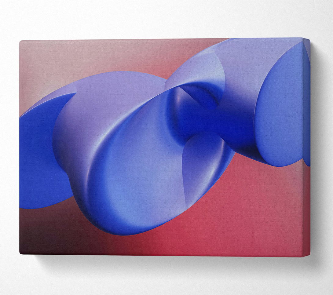  A Canvas Print of Azure Abstract Flow Canvas Print