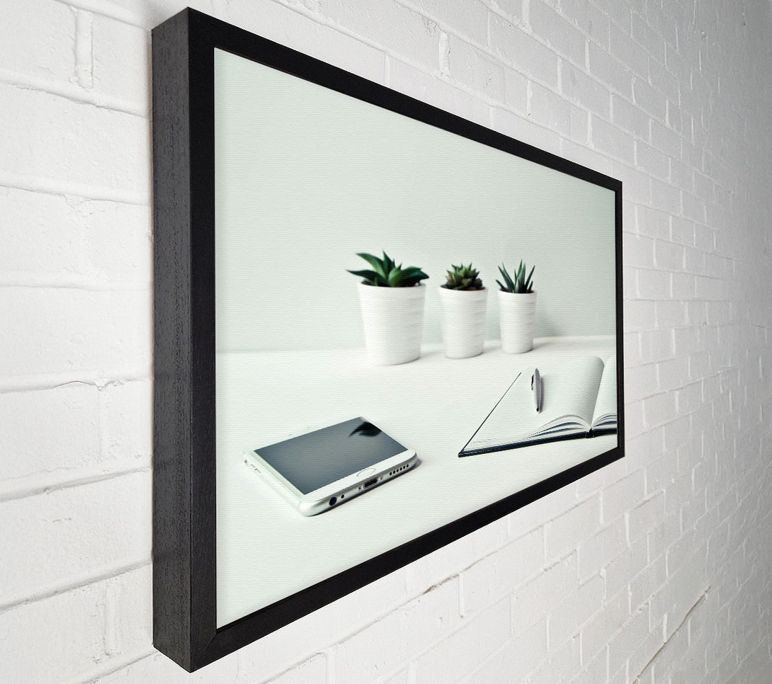  A Canvas Print of White Desk Still Life Canvas Art