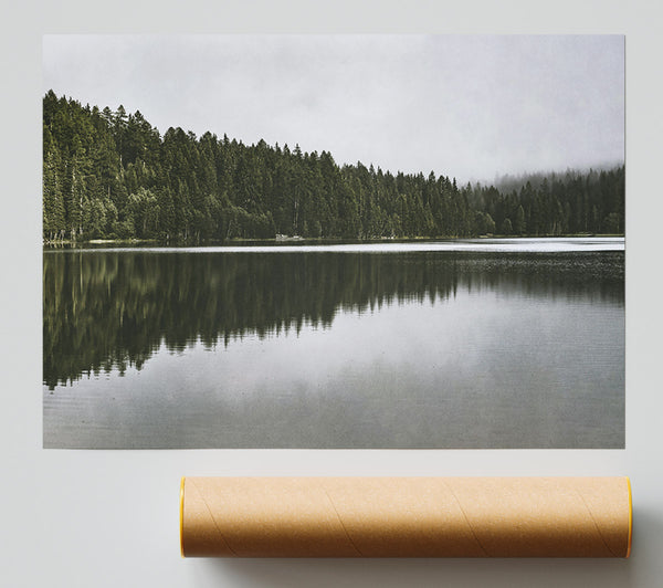 Green Mirror Lake Giclee Print