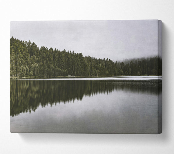  A Canvas Print of Green Mirror Lake Canvas Wall Art