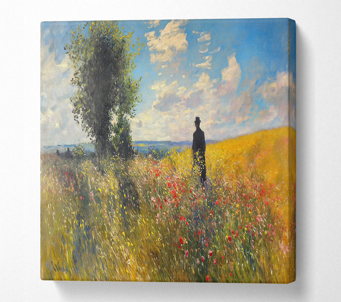  A Canvas Print of Golden Field Solitude Canvas Art
